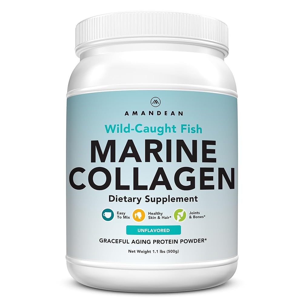 AMANDEAN Marine Collagen Peptides Powder – Natural Beauty Boost