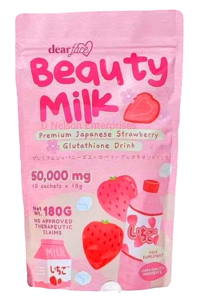 50,000mg Japanese Collagen Strawberry Drink: Youthful Beauty in a Bottle!